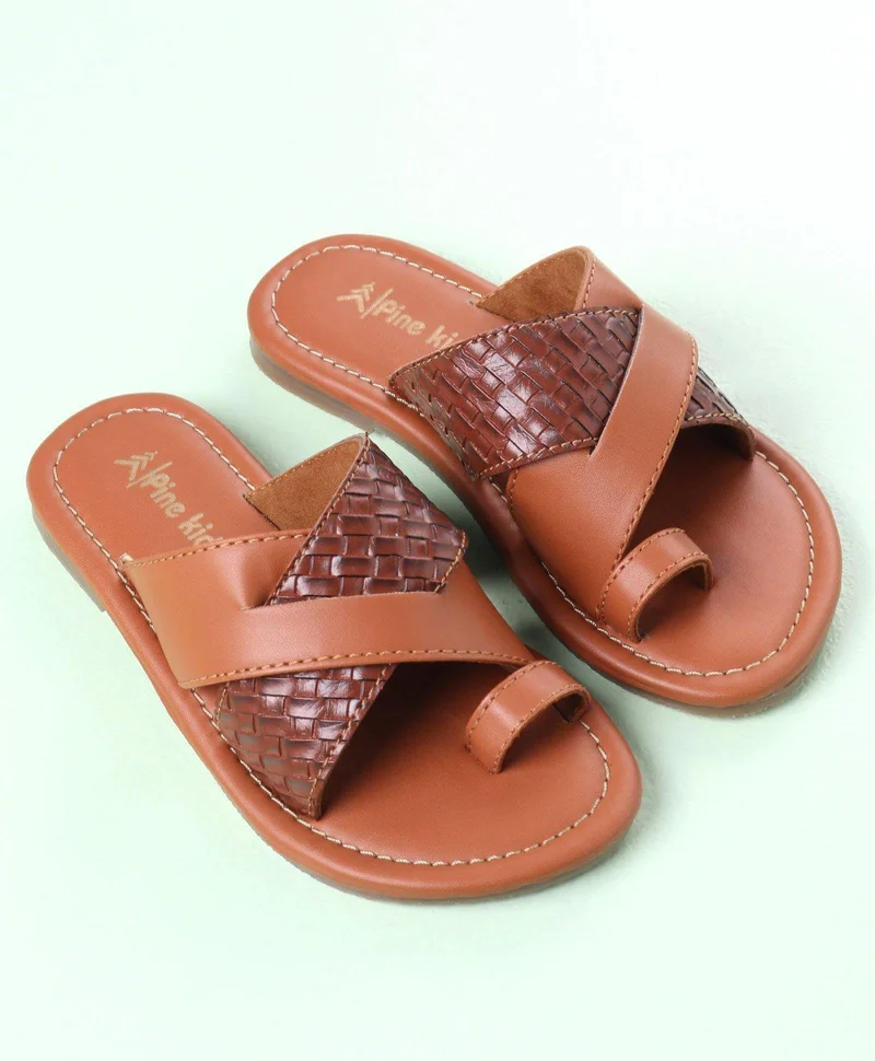 Pine Kids Pine Kids Slip On Ethnic Footwear - Brown